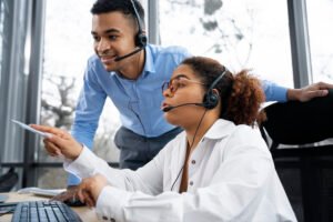 people working call center people working call center